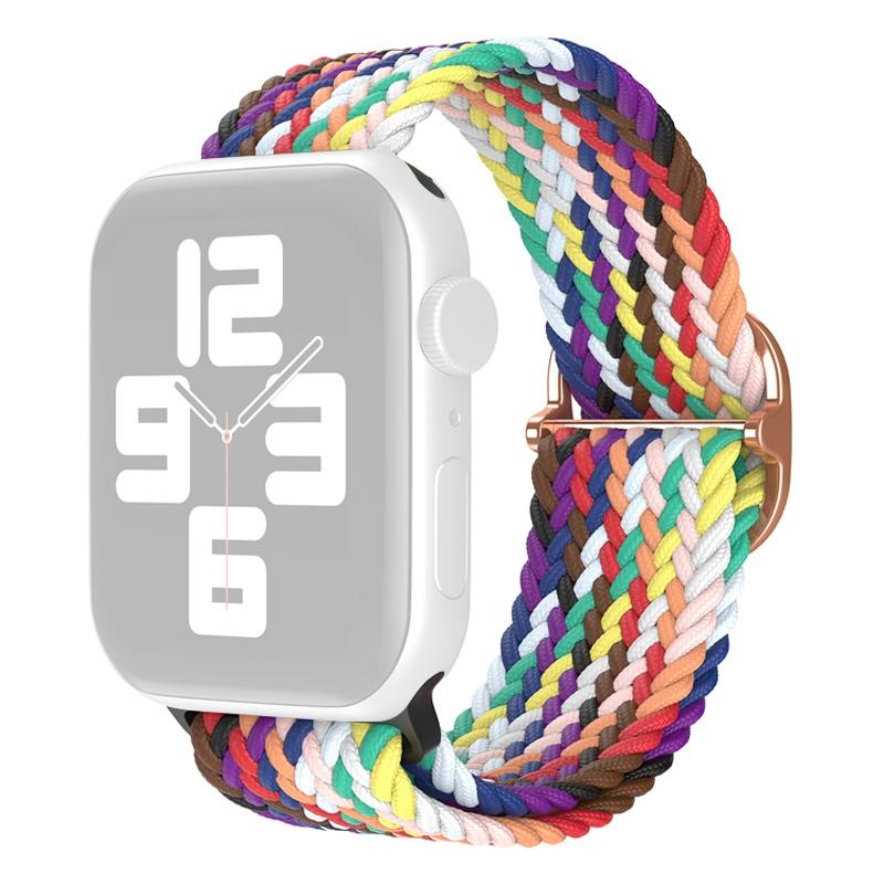 For Apple Watch Series 10 42mm/9 8 7 41mm/6 5 4 SE SE (2022) SE (2023) 40mm/3 2 1 38mm Nylon Braided Watch Band Adjustable Wrist Strap Replacement