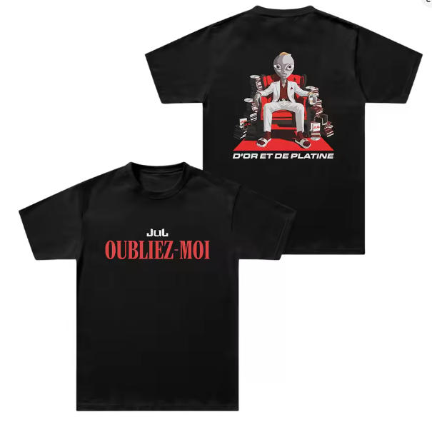 Rapper Jul 2026 New Album OUBLIEZMOI graphic Merch T shirt High Quality Cotton Unisex Mens Womens Vintage TShirt Y2k Tee