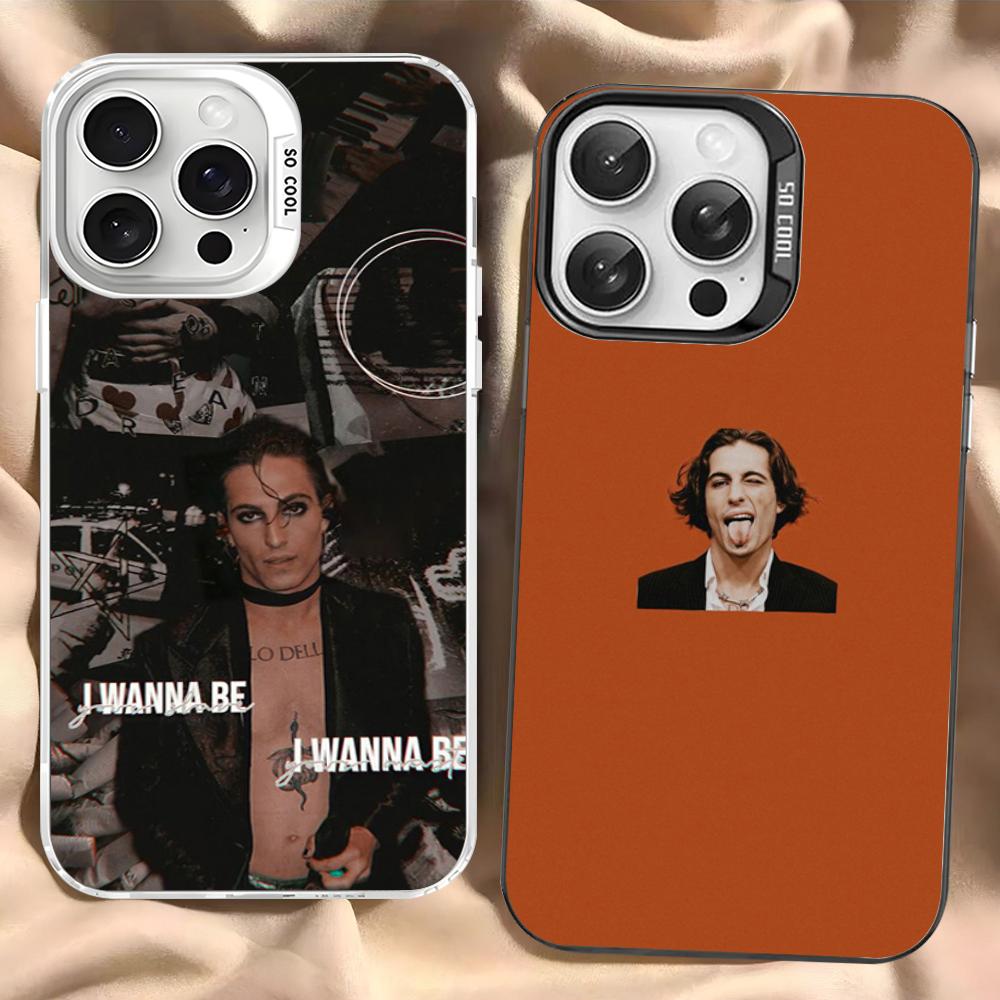 FHNBLJ Maneskin Дамиано Чехол для телефона Для iPhone 16 15 14 13 12 11 Pro Max X XR XSMAX 8 7 Plus Матовый Ударопрочный Задняя крышка