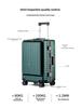 Aluminum Frame Front-Opening Multifunctional Suitcase with Password Lock