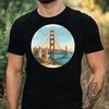 T-Shirt Herren Golden Gate Bridge Motiv Baumwolle Größe XS bis 5XL