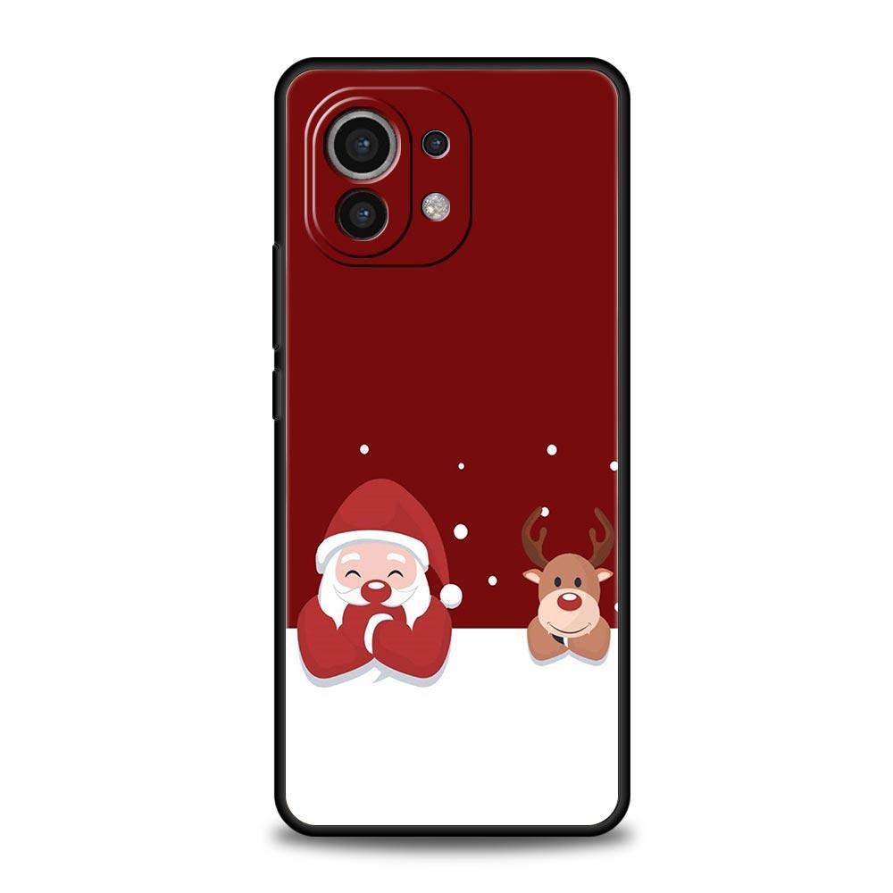 Чехол для телефона для Xiaomi Mi 15 14 14T 13T 12T Pro 12 13 11 Lite 5G 11T X6 X5 Pro Мягкий ТПУ Чехол Мультяшный Новый Год Рождество Санта