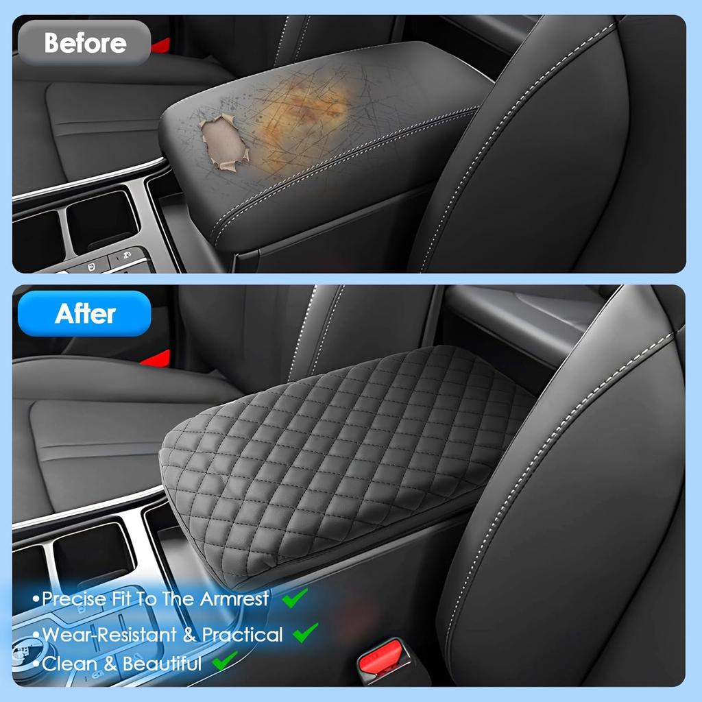 2024 2025 2026 Накладка на центральную консоль Sorento для Kia Sorento (LX/S/EX/SX/SX Prestige/X-Pro SX Prestige),Водонепроницаемая и удобная кожаная накладка на подлокотник