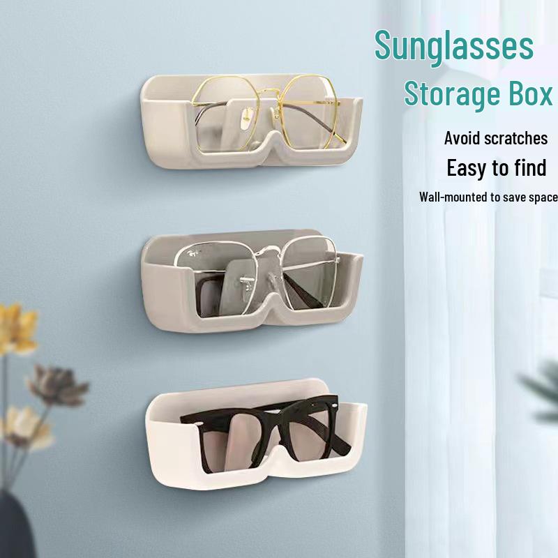 Современная минималистичная настенная подставка для очков - без сверления для ванной комнаты или прикроватной тумбочки