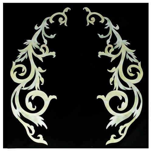 Jockomo Gothic Vine WT Symmetrical Set, Perfect for Guitars and Basses, Includes Pickguard Inlay Stickers