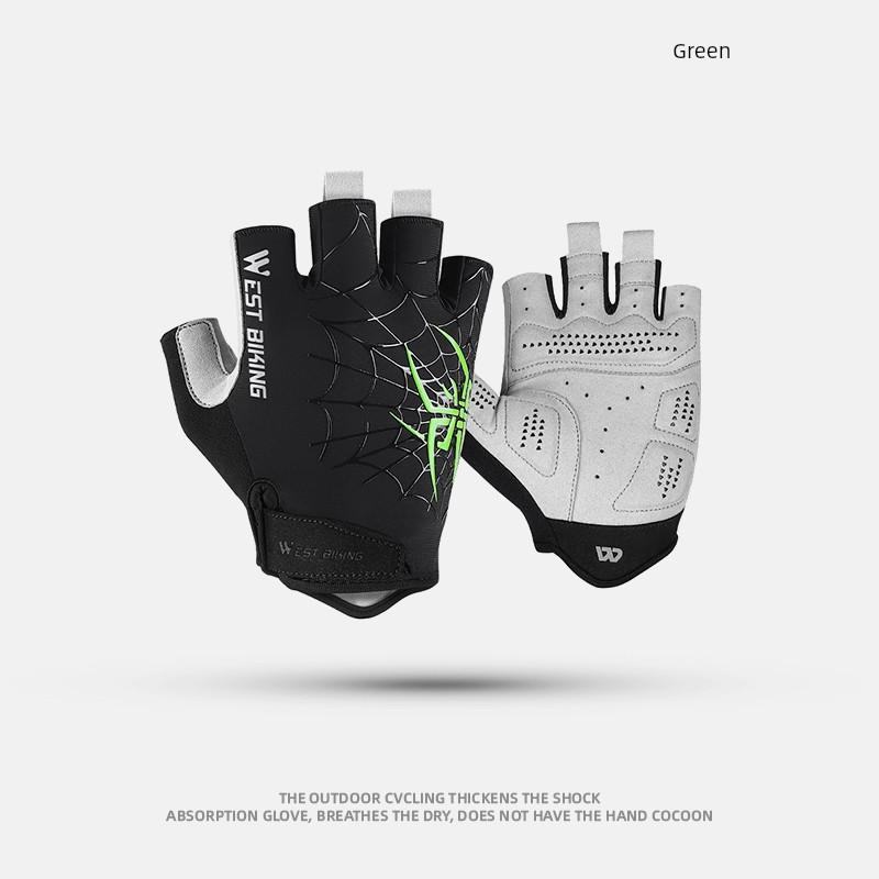 West Rider Cycling Gloves Non-Slip Half-Finger Spring and Summer Mountain Road Bike Shock-Absorbing Breathable Sports Gear