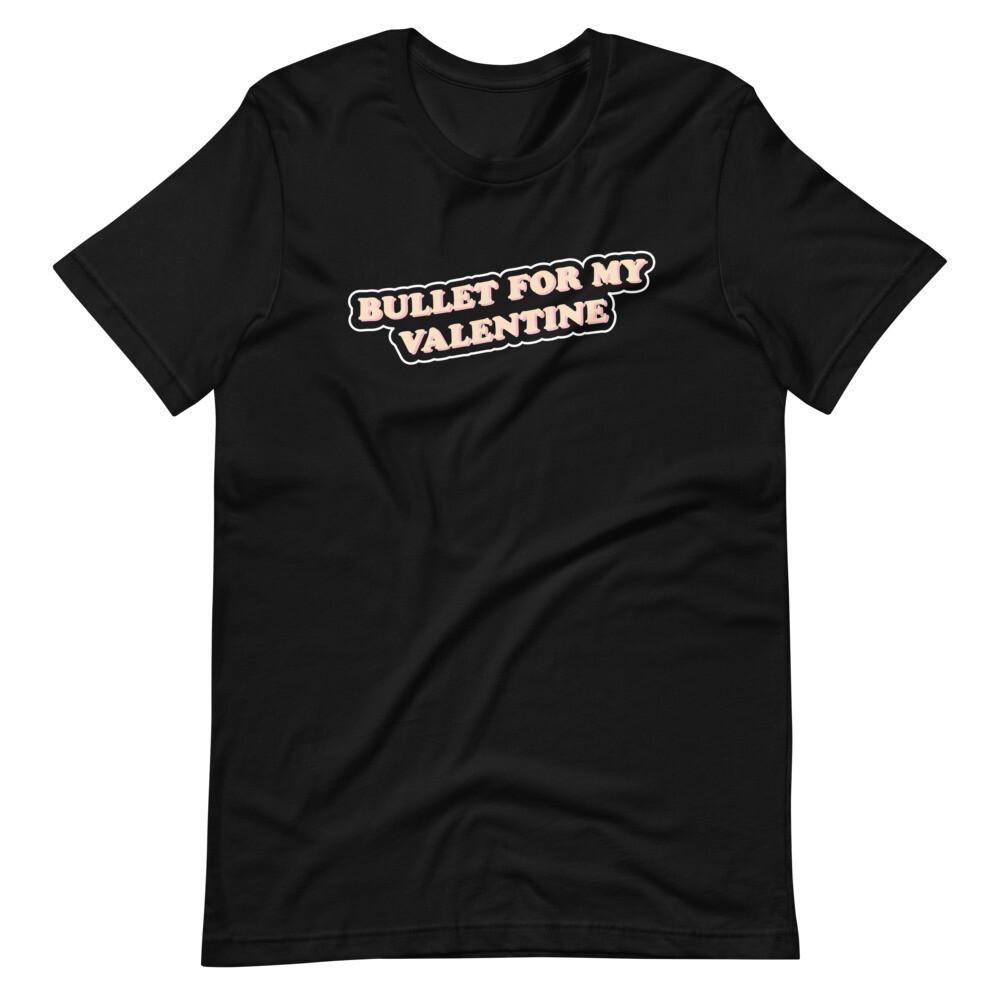 BULLET FOR MY VALENTINE Black Parody Font Tee Short-Sleeve Unisex T-Shirt