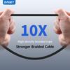 EAGET Кабель для быстрой зарядки 3A USB-A - USB-C, 66 Вт, 1 м/2 м, 48-жильный плетеный провод, скорость передачи данных 480 Мбит/с, совместим с устройствами Android