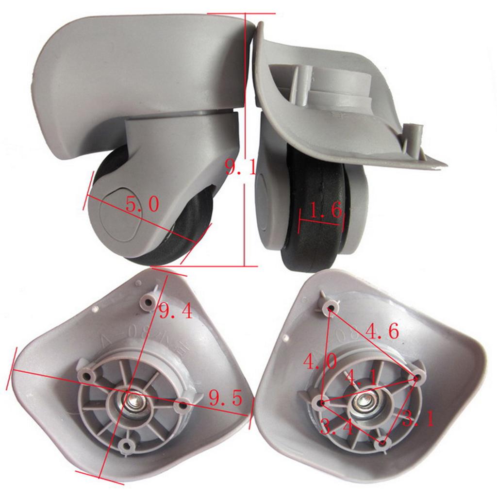 1 пара сменных роликов для чемодана своими руками, поворотные аксессуары для ремонта, бесшумные роликовые колеса для дорожной сумки