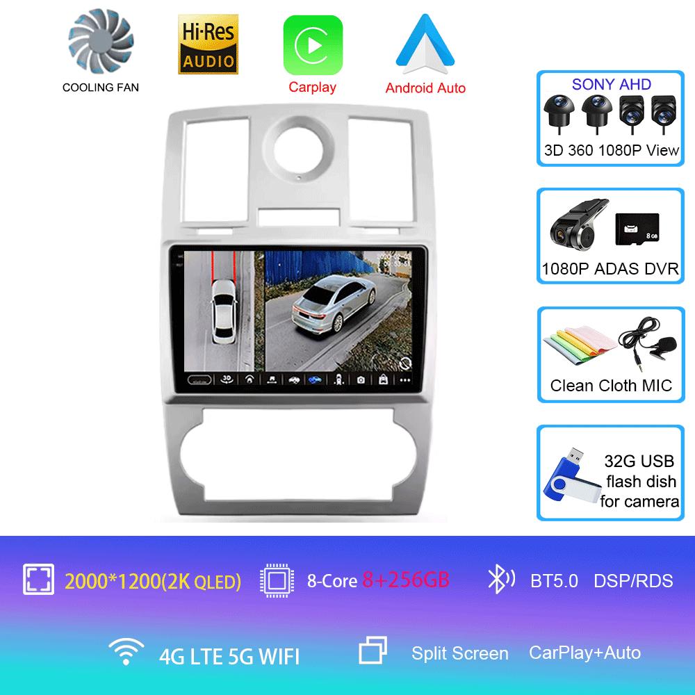 Автомобильное радио Android 14 для Chrysler 300C 1 2004 - 2011 Мультимедиа Видео Плеер Навигация стерео GPS Нет 2din 2din DVD