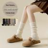 Y2K Fleece-Lined Thick Versatile Long Tube Scrunch Socks & Leg Warmers for Women - Autumn/Winter, Solid Colors