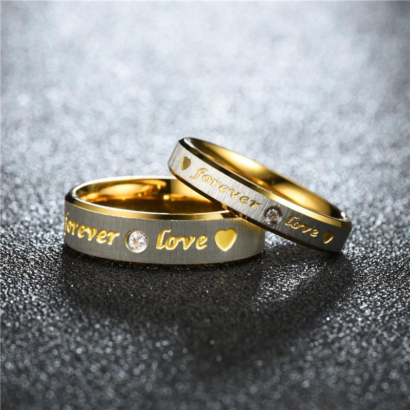 Новое кольцо для пары Forever Love для женщин и мужчин в форме сердца из нержавеющей стали обручальное кольцо модные украшения для помолвки