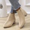 Casual Low-top Versatile Women's Large-size Short Boots Women's 2025 Autumn and Winter New Thick-heeled Short Boots Martin Boots Women's Boots Childre