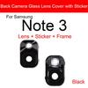 Задняя стеклянная линза камеры для Samsung Galaxy Note 3 4 5, гибкая крышка объектива камеры с клеем-наклейкой, запасные части