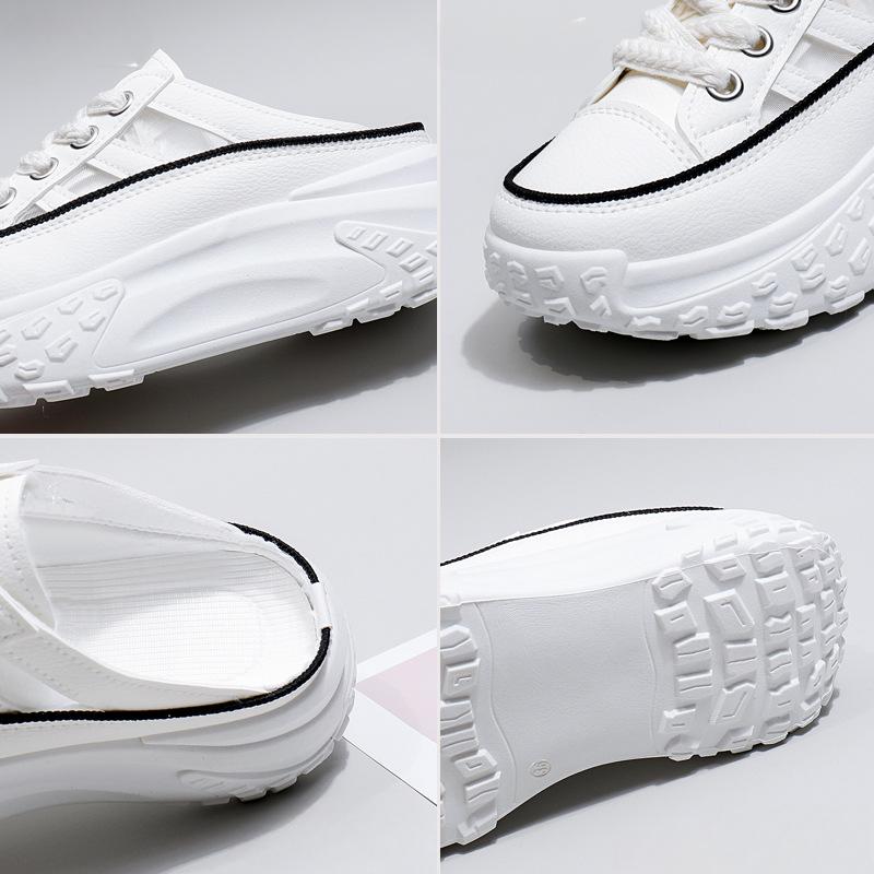 Сетчатые полутапочки для папы, женская летняя новая дышащая женская студенческая обувь, повседневная женская обувь