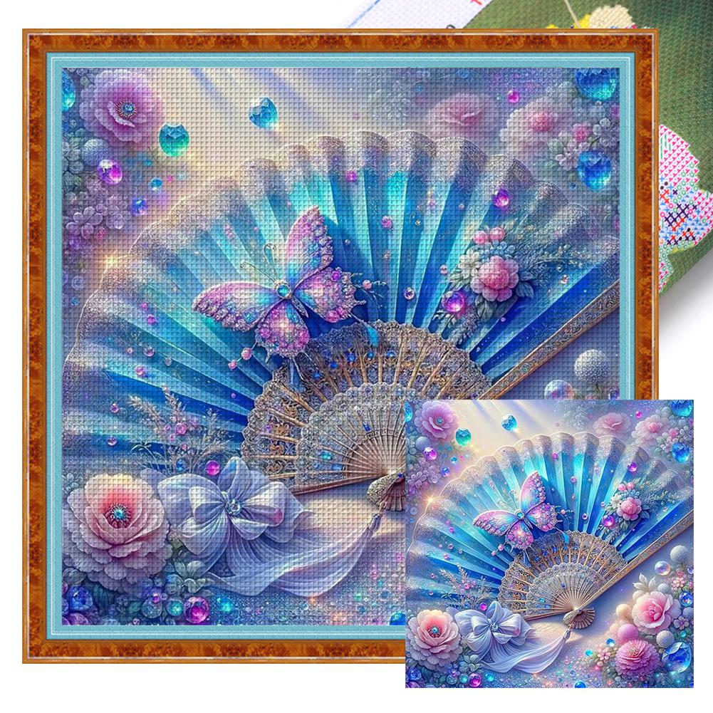 Полный комплект для вышивки крестом из эко-хлопка 11CT Printed Flower Art
