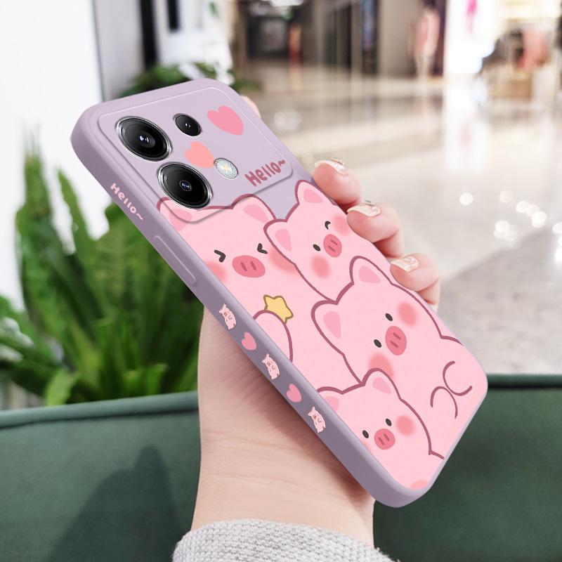 Чехол для телефона "Счастливая свинья" для Xiaomi Poco F8 F7 X7 X6 F6 M6 M5 M5S F5 X5 F4 X4 M4 F3 M3 X3 Pro 4G 5G GT Силиконовый чехол
