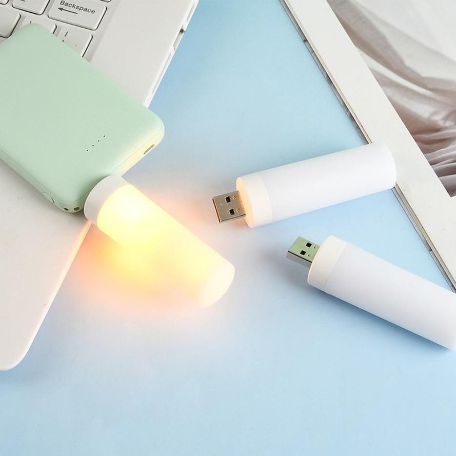1 Pcs USB Ambient Light LED Flame Flashing Candle Light Book Light for Power Bank Camping Lighting HMM