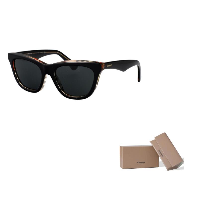 Burberry Full Frame Acetate Cat's Eye Sunglasses Women's Black