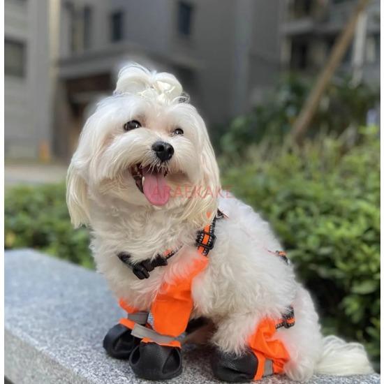 Инструмент для выгула собак на открытом воздухе, летние шнурки для собак, не пачкающиеся летом, светоотражающие ботинки для собак, водонепроницаемая мягкая подошва, обувь для домашних животных, которую невозможно стряхнуть