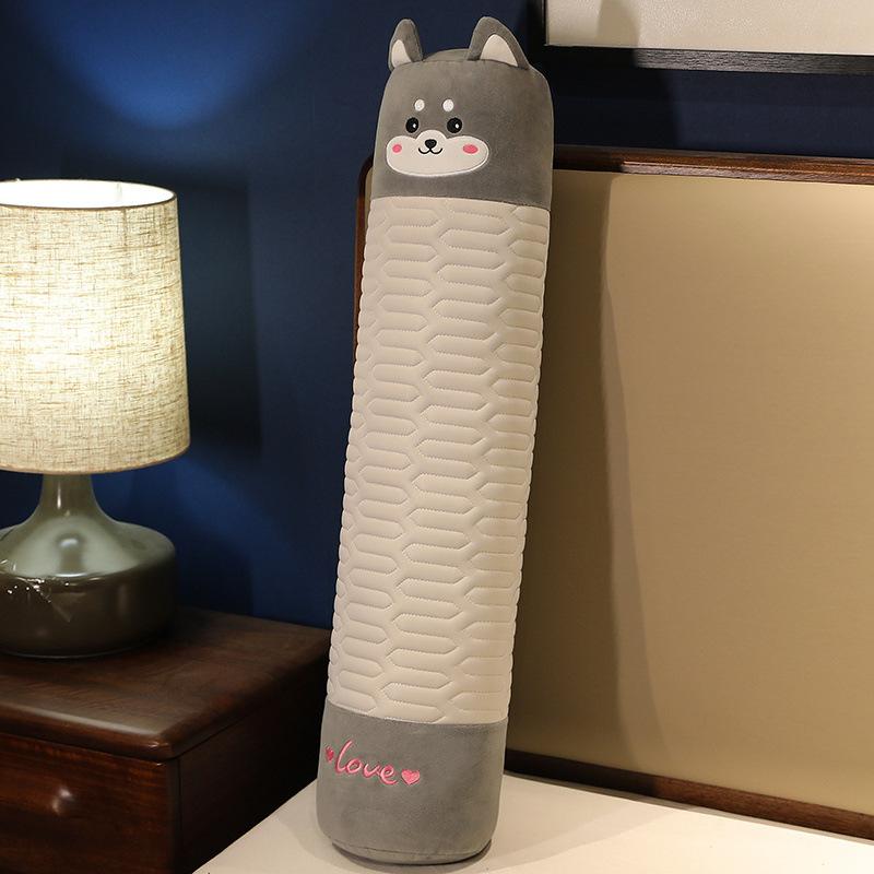 Мультяшное Животное Кролик Хаски Длинная Подушка Игрушка Плюшевая Кукла Динозавр Девочка Спящая Успокаивающая Тряпичная Кукла