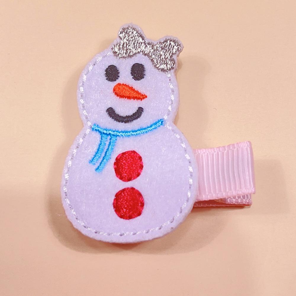 Детский рождественский набор заколок для волос: Шапка Санты, снежинка, снеговик, елка и повязка на голову в виде лося