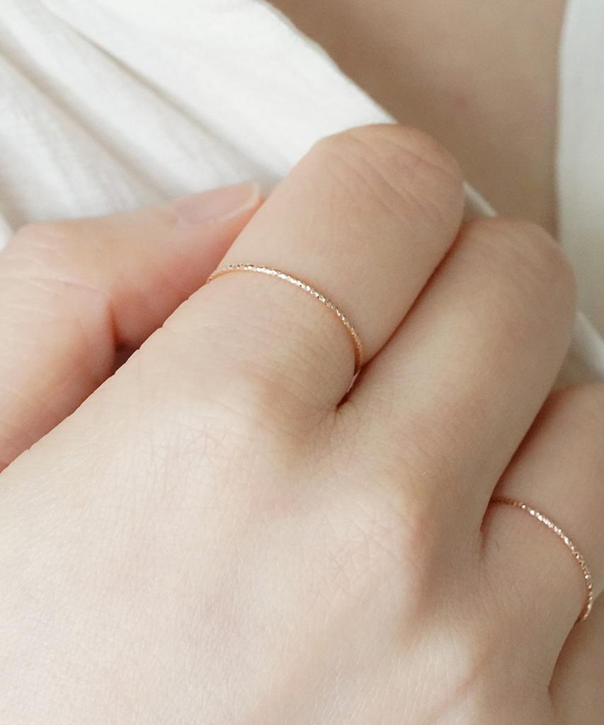 Alleun 14K 18K Золотое Кольцо Скрученная Грань Многослойное Драгоценное
