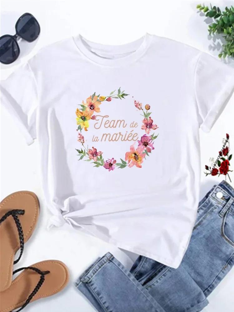Team Bride T-shirt Bachelorette Party Tees Bride Team Tshirt Black White Pink T-shirts Wedding Team Tops Engagement Tees