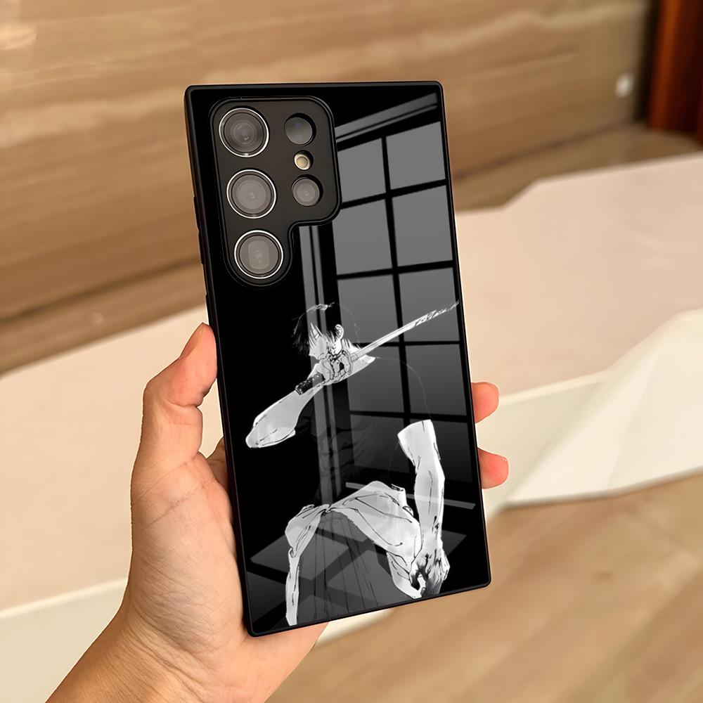 Чехол для телефона с изображением Тодзи Фусигуро из аниме для Samsung S24 Ultra S25 S23 S22 S20 Fe S21 Plus A54 A24 A53 A16 A13 Стеклянная крышка