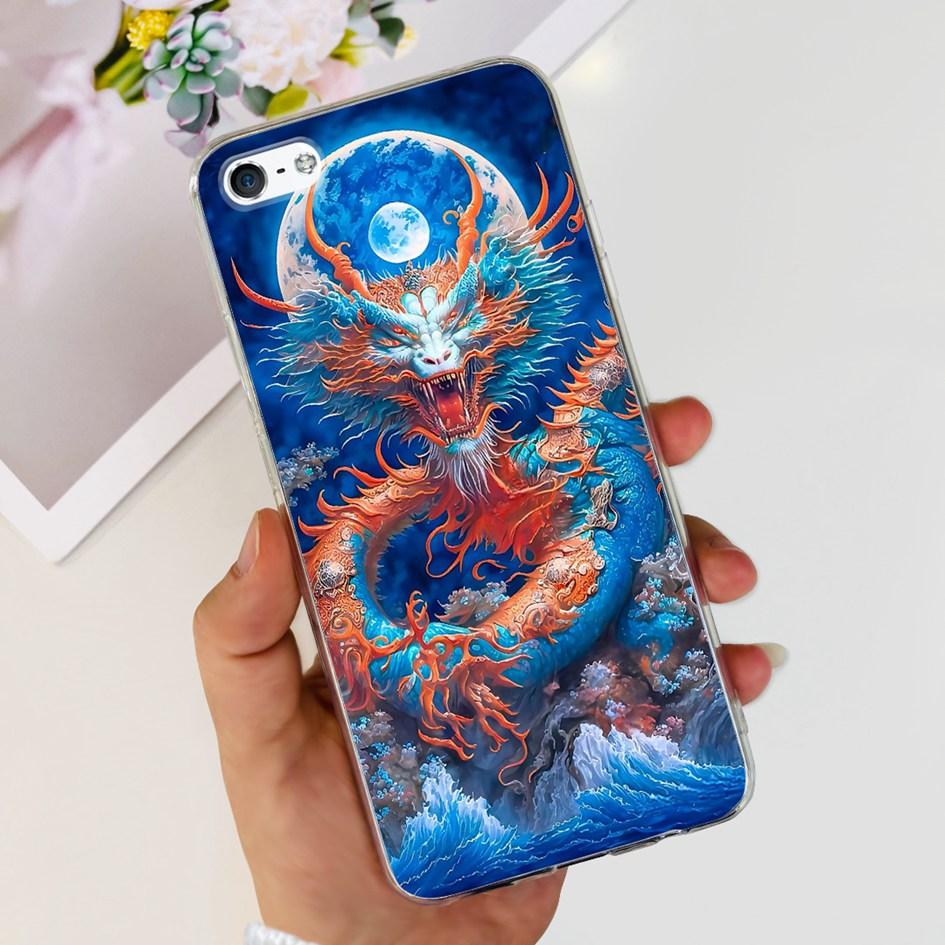 For iPhone 5 5S Case Fashion Astronaut Art Painted Shockproof Soft Cover For iPhone SE 2016 2020 SE2 TPU Funda on iPhone5 Bumper