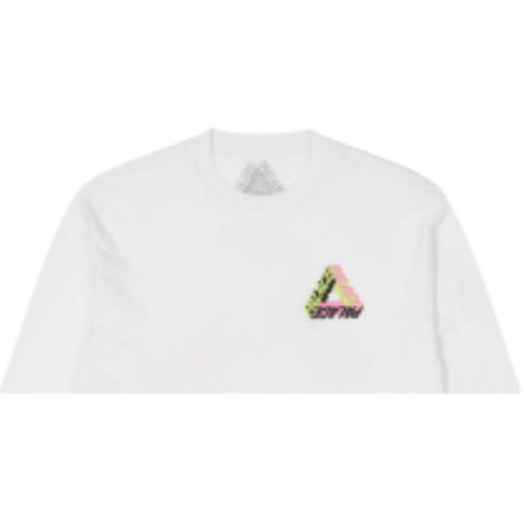 Palace P-3D Белые топы унисекс с длинными рукавами P25LS017