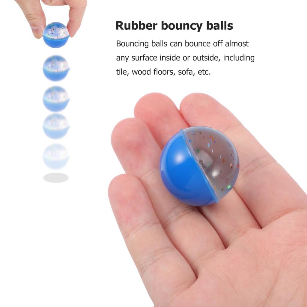 TOYANDONA Набор из 25 штук прыгучих мячиков диаметром 1,26 дюйма, с блестящими звездами, светящиеся прыгучие резиновые игрушки для подарков на детский праздник, идеально подходят для помещений и