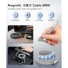 Кабель Magtame type c плоский плоский магнит автоматическое хранение 240 Вт/5 А быстрая зарядка кабель type-c совместимый с QC4.0/PD3.1 кабель usbc-usbc металлический разъем