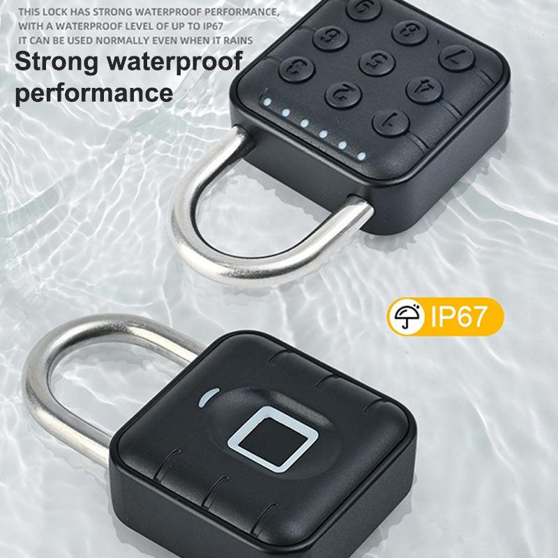 Умный биометрический отпечаток пальца умный дверной замок без ключа быстрая разблокировка противоугонный навесной замок IP67 водонепроницаемый безопасность дома и путешествий