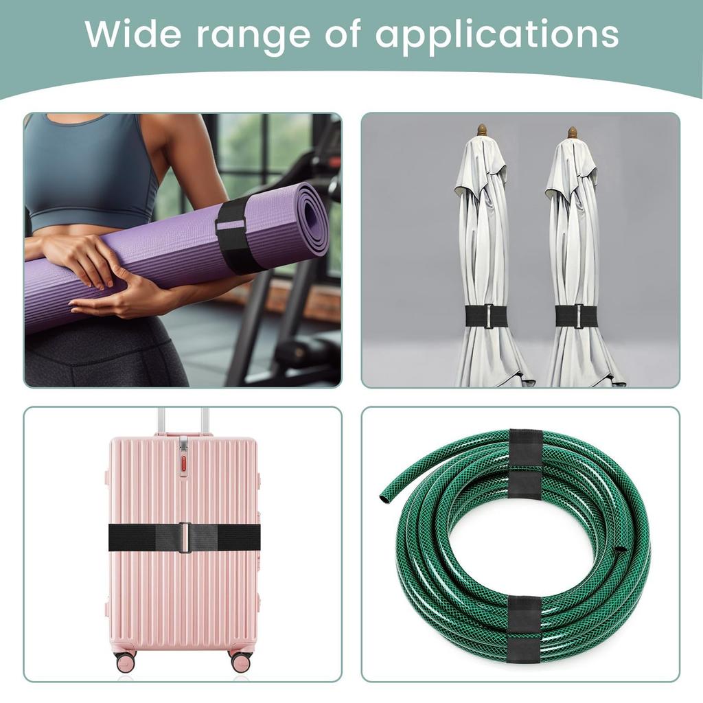 Липучка, Ремни с 20 пряжками Регулируемый Многоразовый Кабельный Хомут Произвольно Свободный, Резка по Длине Фиксация Нейлон, Ремешок