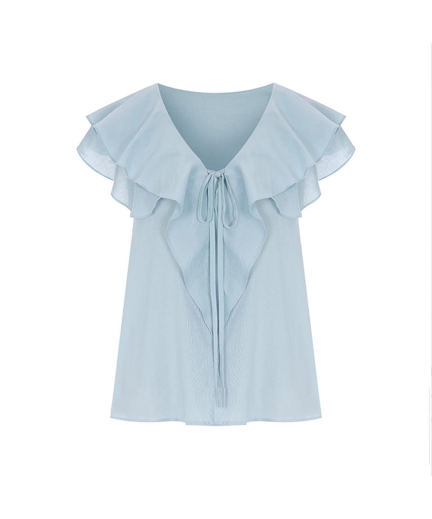 PAIGEFLYNN Strap Ruffle Blouse_S6Bbl009C