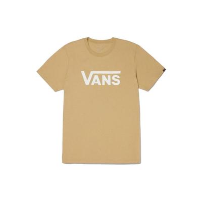 Vans Классический свитер с логотипом, круглый вырез, короткий рукав, футболка с принтом букв, футболки унисекс, верблюжий цвет VN0A4MM6YUU