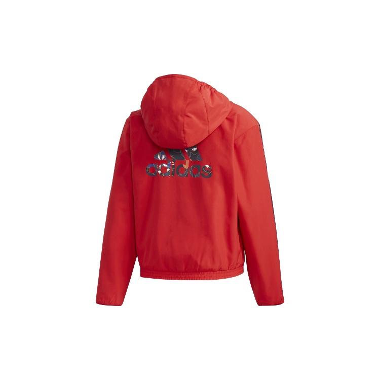 adidas Mic Warm Jkt Multi-Color Flowers Logo Hooded Jacket Red Unisex GG0769