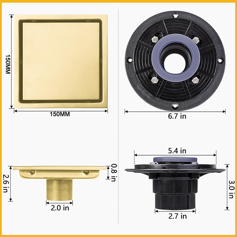 Квадратный невидимый слив из нержавеющей стали для пола, дезодорирующий фильтр для мусора, слив для душа, слив для пола, фильтр для воды, аксессуары для ванной комнаты