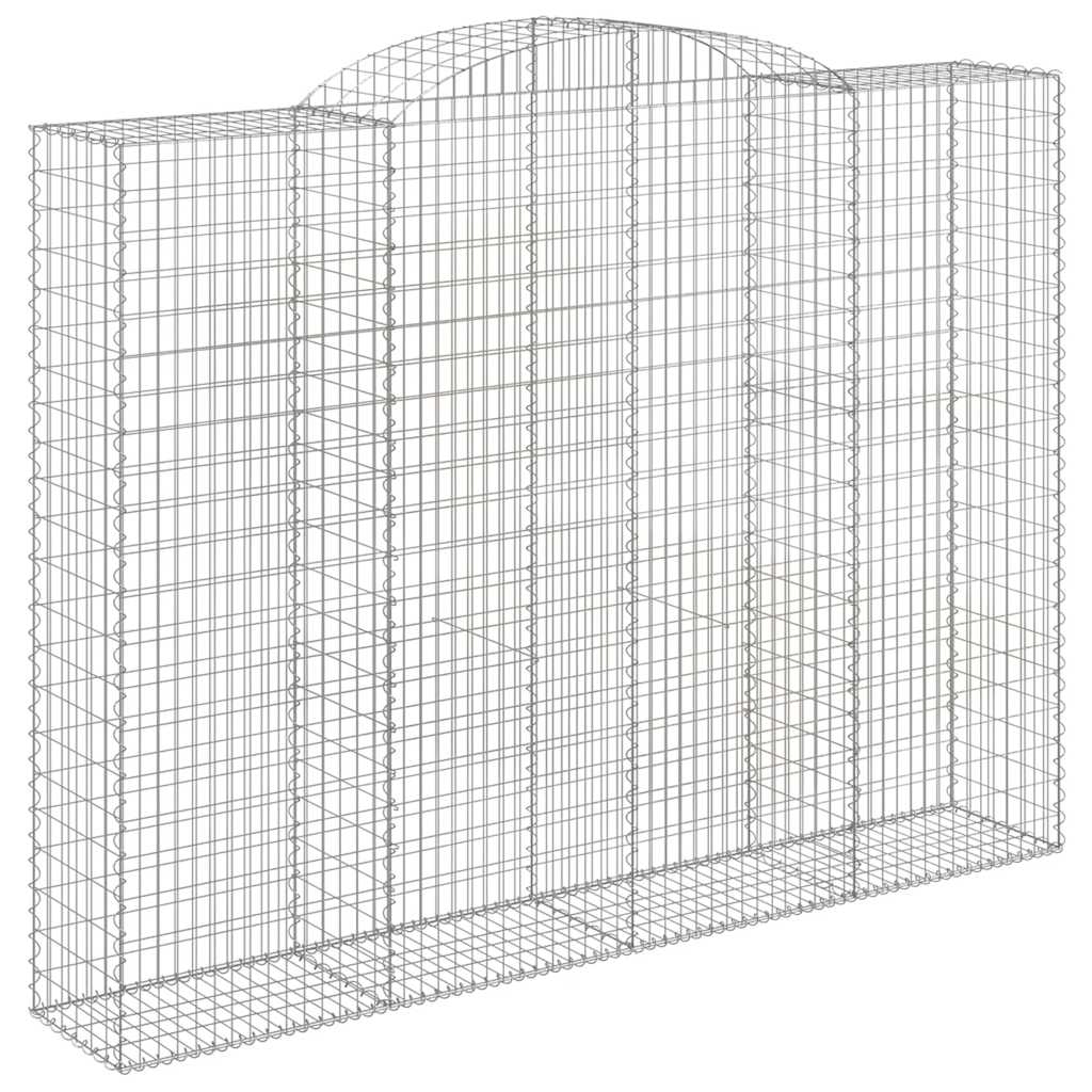 Gabion Baskets with High Arch 4 pcs 300 x 50 x 220 240 cm Galvanized Iron