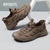 Caesar lace up breathable mesh casual shoes for men, 2026 summer new item, one foot men's outdoor hiking shoes