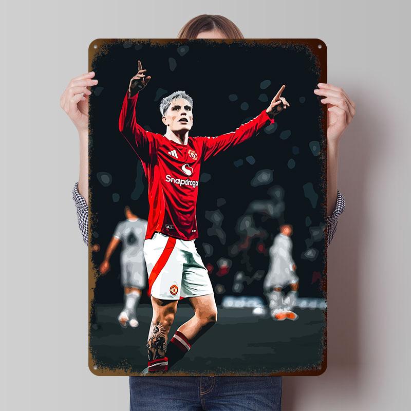 Garnacho Printed Poster Customized Wall Art Retro Vintage Metal Tin Signs for Room Bedroom Decoration Garage Bar Accessories