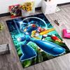 Mega Man vs Proto Man Anime Print Area Rug Non Slip Soft Floor Mat For Kids Bedroom Living Room Decor