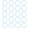 20pcs Plastic Rings Transparent Flexible Loose Leaf Book Binder Rings for School Home Office Cards Document NotebookBlue