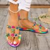 Women Slippers Summer Flip Flops Sandals Gemstone Rhinestones Wild Diamond Flat Slides Women Transparent Ladies Shoes