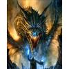 5D DIY Алмазная картина "Темный дракон" Вышивка крестом Мозаика Украшение дома Подарок