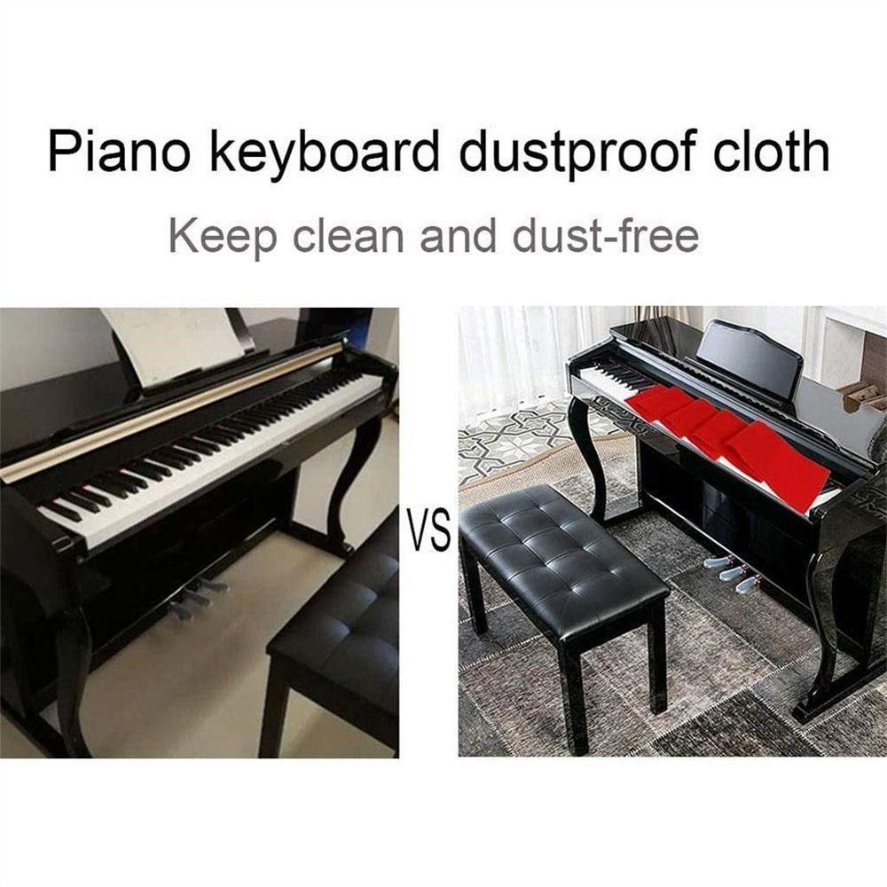 Black Red Keyboard Cover Piano Dustproof Cloth Piano Cover Piano Keys Cover Keyboard Dust Covers