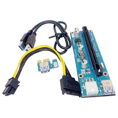 Док-станция для внешней видеокарты ноутбука PCIe 1X к 16X Кронштейн для карты Карта USB3.0 Кабель питания для установки майнинга на ноутбук