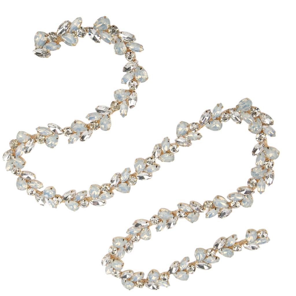 1yd Rhinestone Flower Chain Shiny Colorful Exquisite Workmanship Color Horse Eye Drop Rhinestone