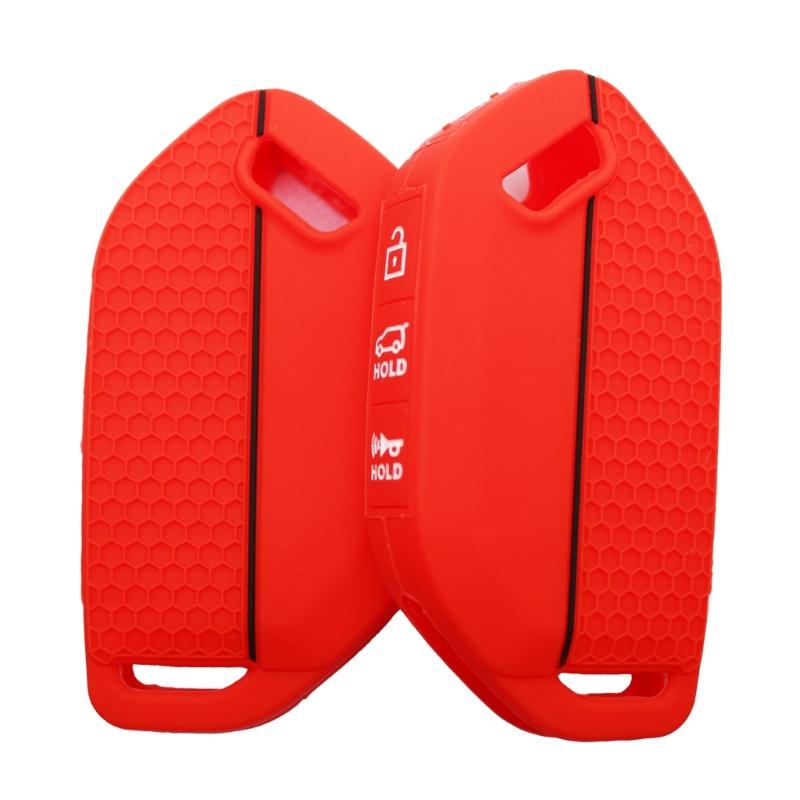 Key Fob Protector Cover Silicone Car Key Case Waterproof Remote Key Cover Honeycomb Texture Shell Case